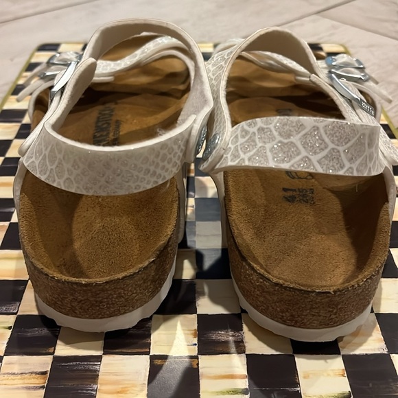 Silver sparkle python print Birkenstocks! - Picture 6 of 7